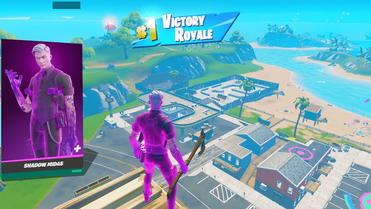 SHADOW MIDAS SKIN + LEVIATHAN AXE GAMEPLAY / 11 Kills Solo Win + HANDCAM (Fortnite Season 8)