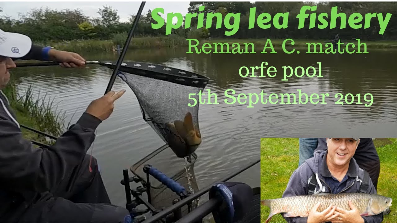 Reman A C. fishing match at Spring lea fishery on Orfe pool 5th September 2019