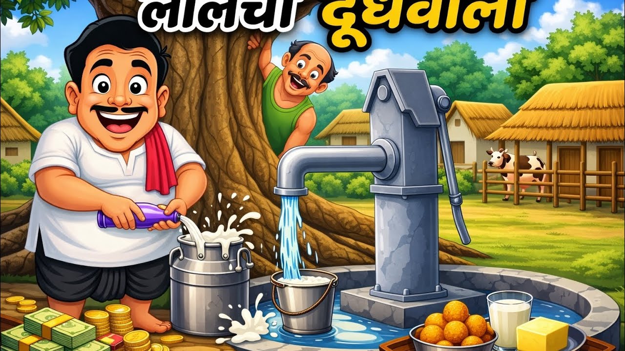 लालची दूधवाला | लालच का फल बुरा होता है | Hindi Moral Story | Gareeb vs Amir | Hindi Kahani