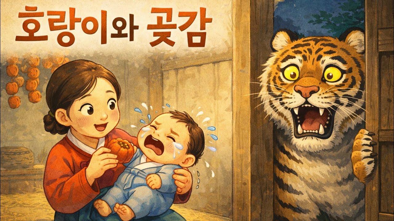 호랑이와 곶감 [The Tiger and the Dried Persimmon]