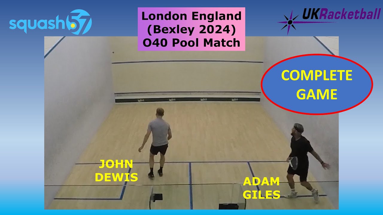 London Regional (2024) O40 pool: ADAM GILES v JOHN DEWIS (Squash57)