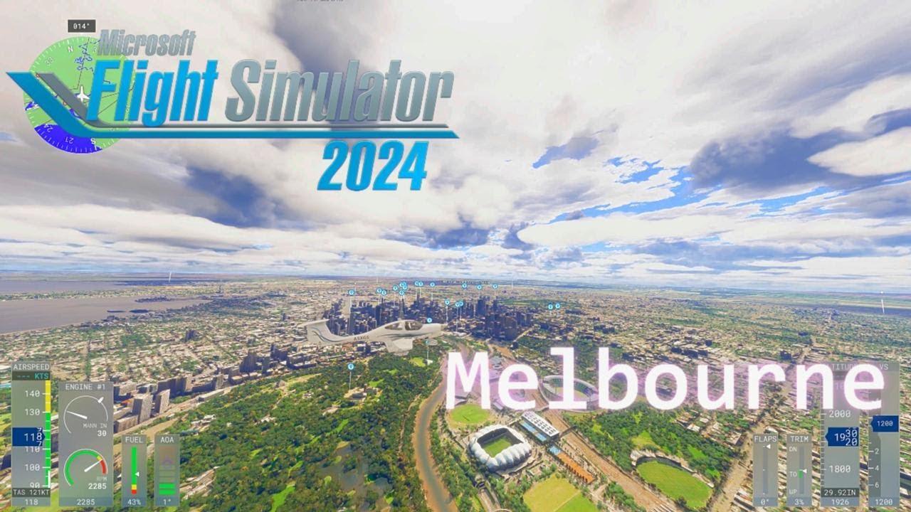 MSFS 2024 | 4K ULTRA Realistic Flight | Melbourne Australia Aerial Tour