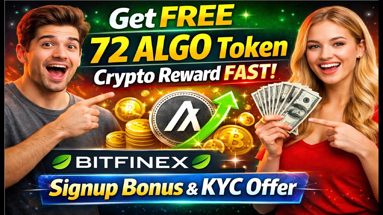 Get Free 72 ALGO Token Crypto Reward Fast | Bitfinex Exchange Signup Bonus & KYC Offer