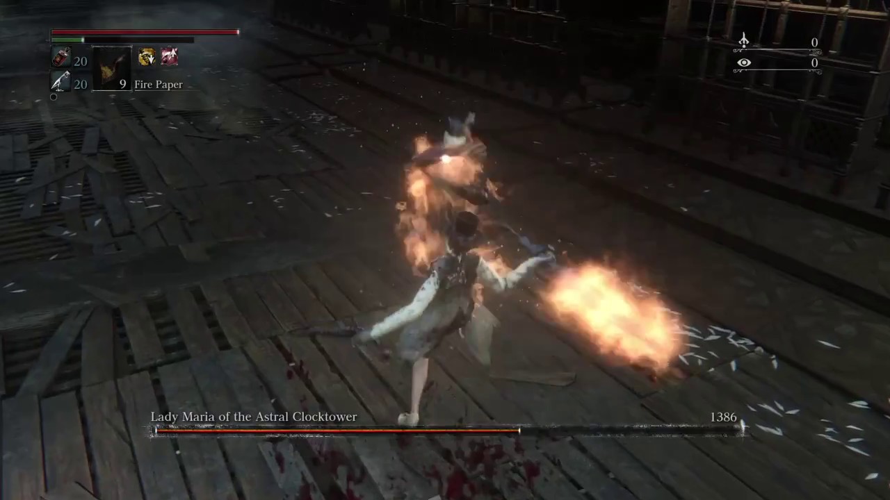 Bloodborne&trade; DLC Lady Maria bossfight cheese tactic