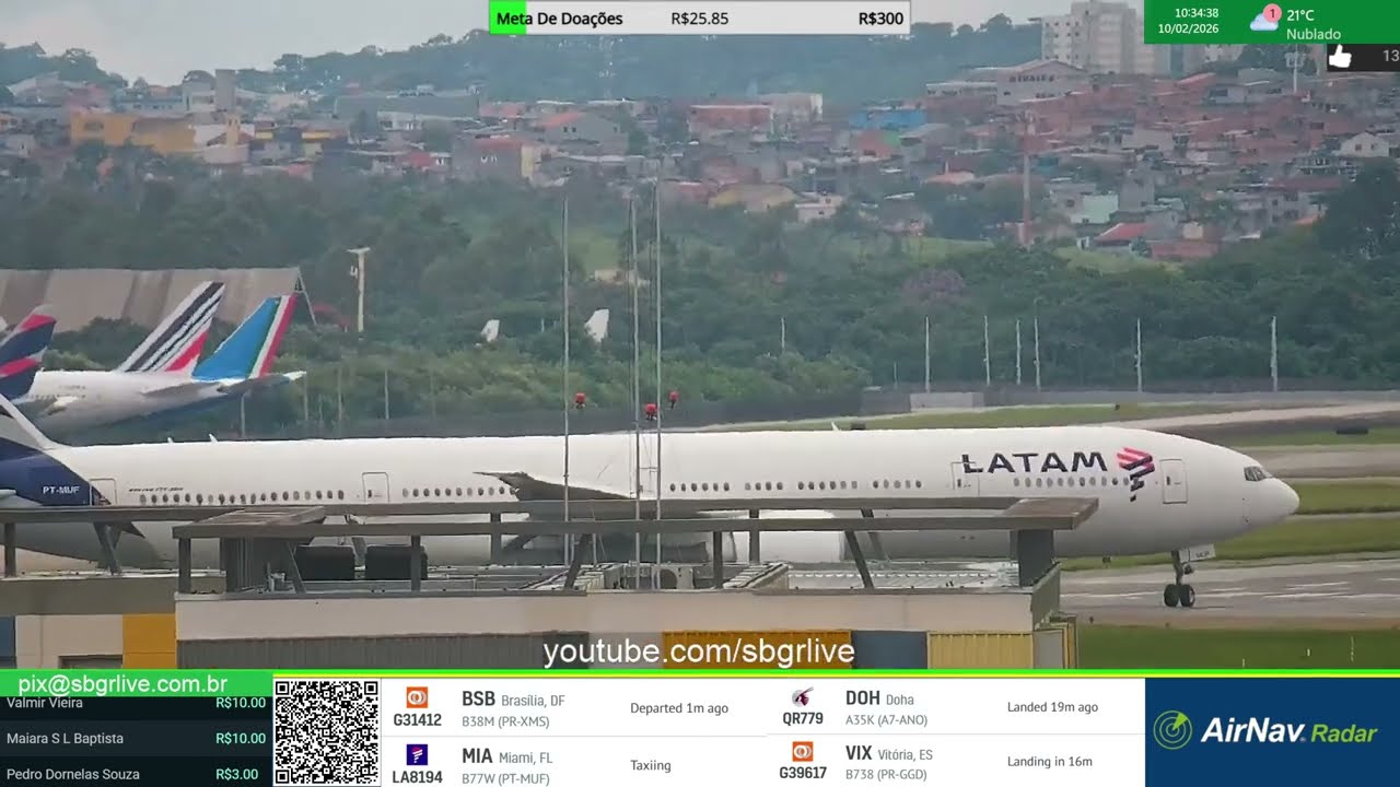 SBGR LIVE 4K - Aeroporto Internacional de Guarulhos AO VIVO - GRU Airport
