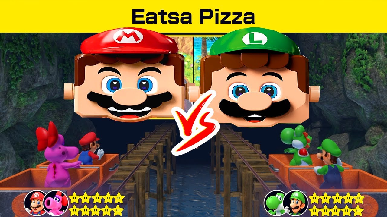 Mario Party Superstars - Color Team Battle - Mario's Red Team vs Luigi's Blue Team