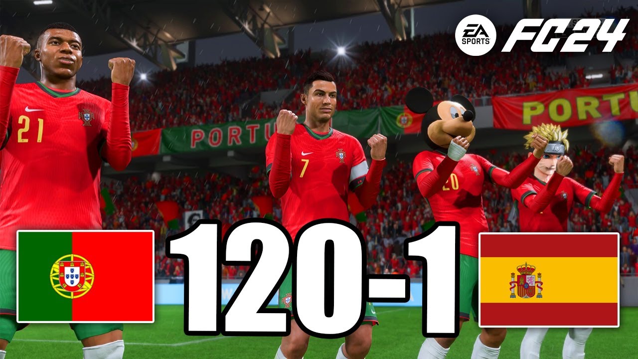 FIFA 24 - RONALDO, SPIDER MAN, Mbappe, MESSI, ALL STARS - PORTUGAL vs SPAIN