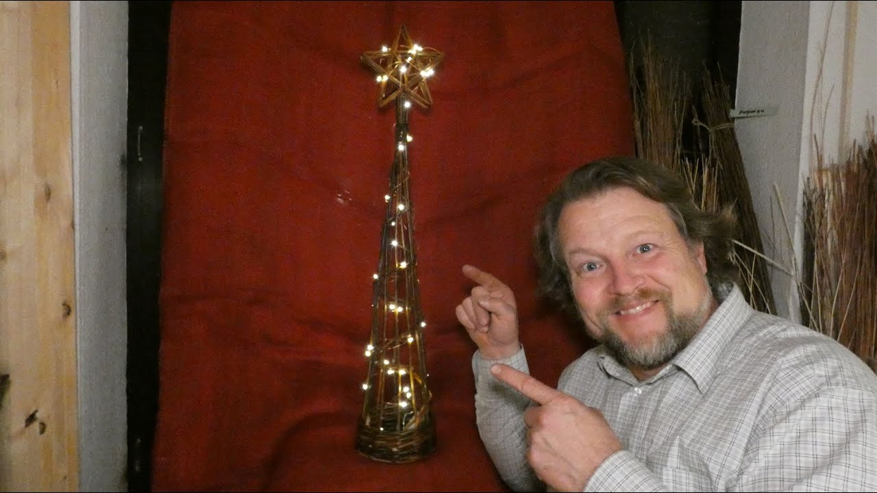 Flechten eines kleinen Weidenkegels - schöne weihnachtliche Deko - DIY