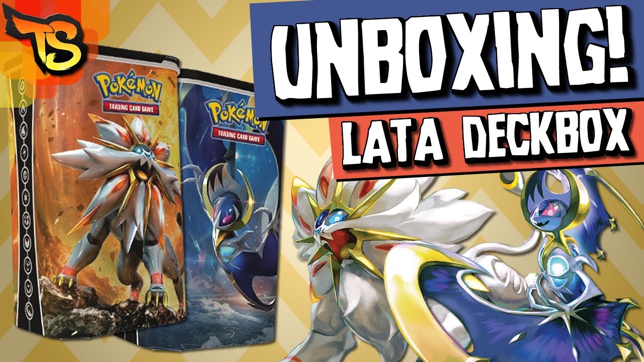 UNBOXING - Lata Porta Cartas Pok&eacute;mon Lunala e Solgaleo!