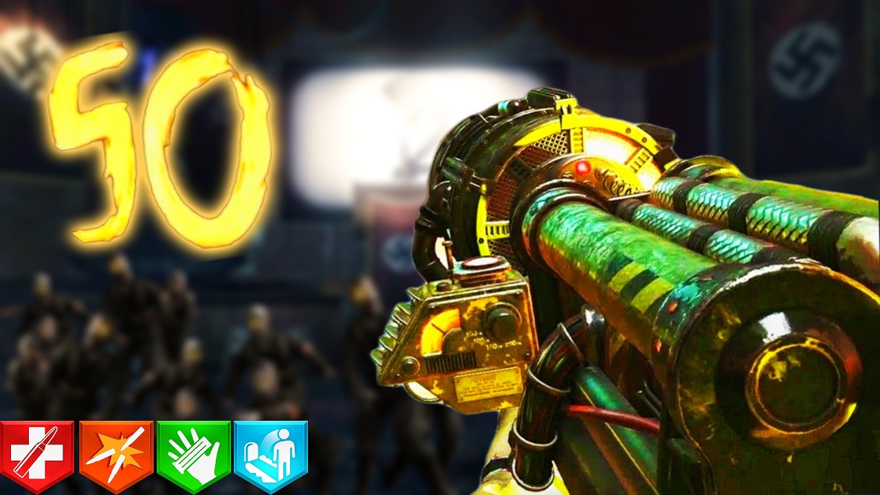 Round 50 on Every Cod Zombies Map Ever (Map 5 KINO DER TOTEN Bo1)