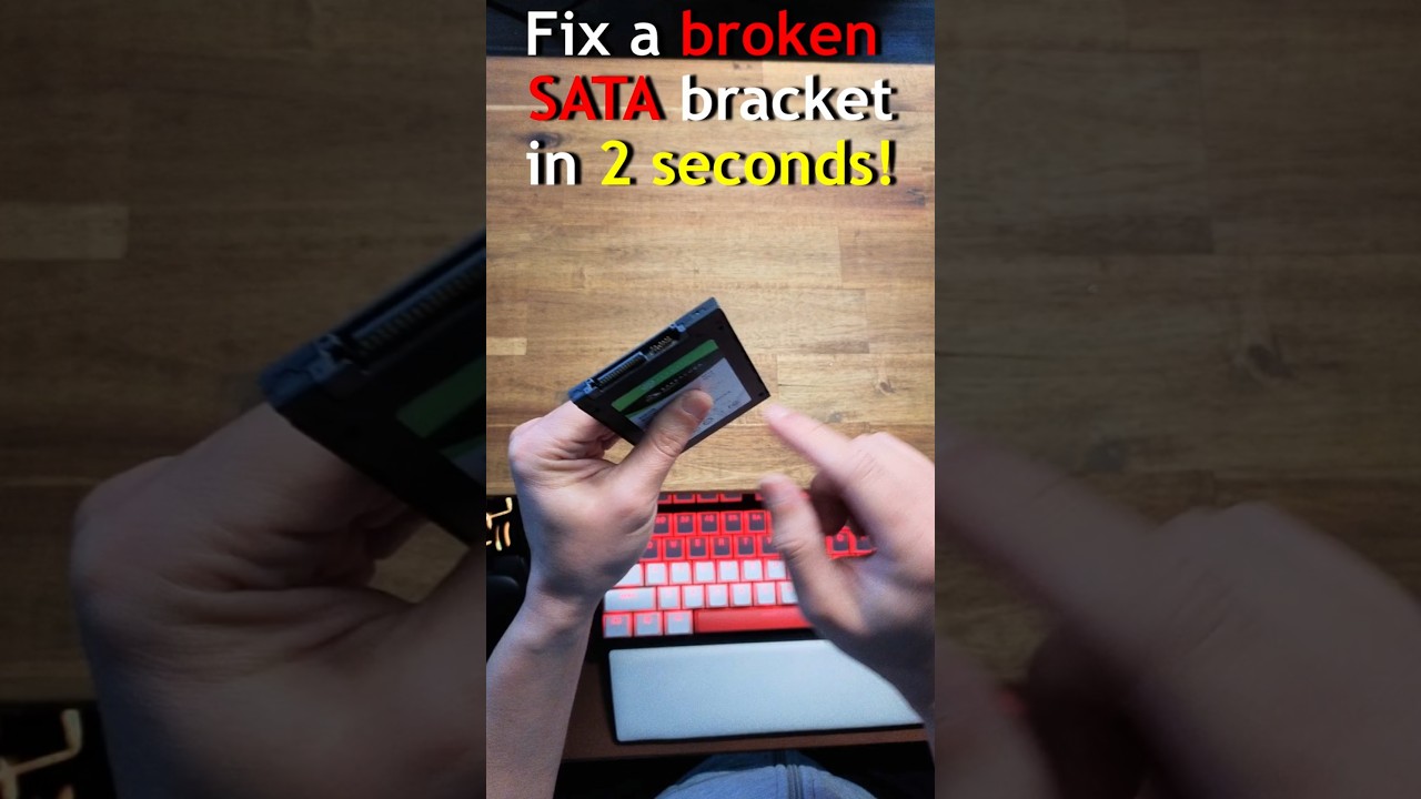 Cheap, Quick, Easy Fix for Broken SATA SSD HDD Hard Disk Bracket Connector - Get Your Drive Working