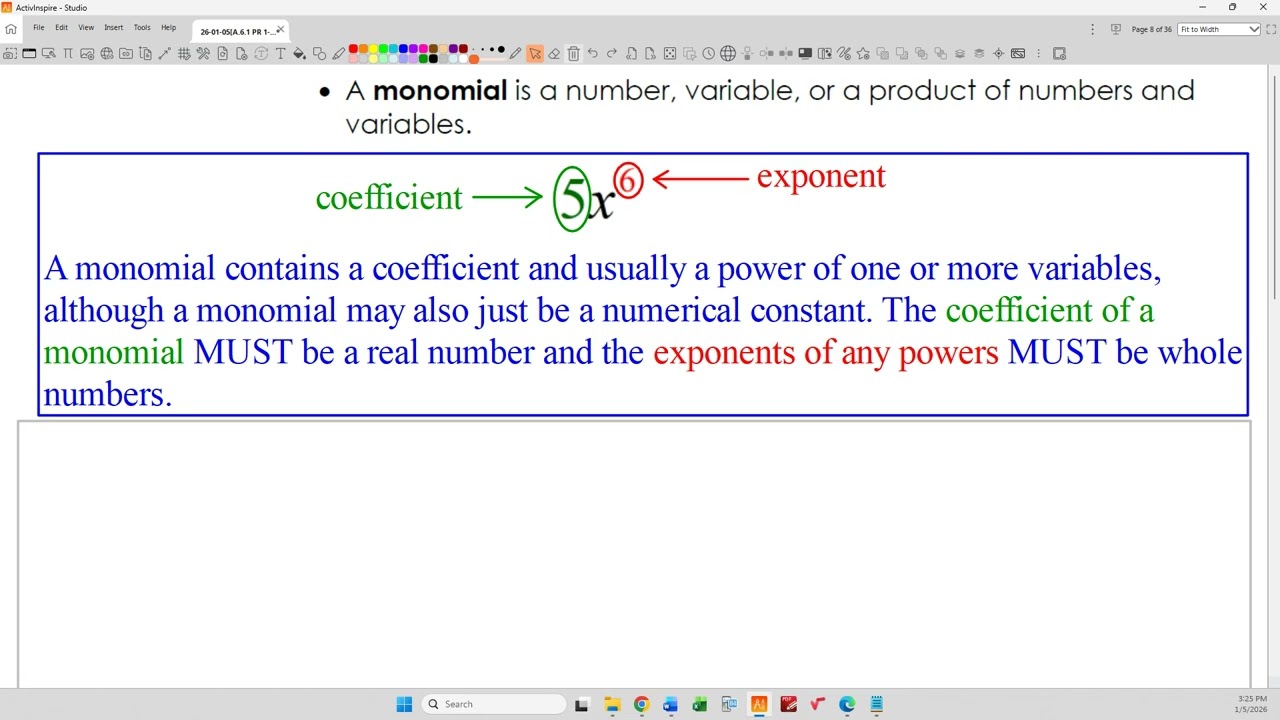 26-01-05[A.6.1 PR 1-2] Properties of Exponents p8
