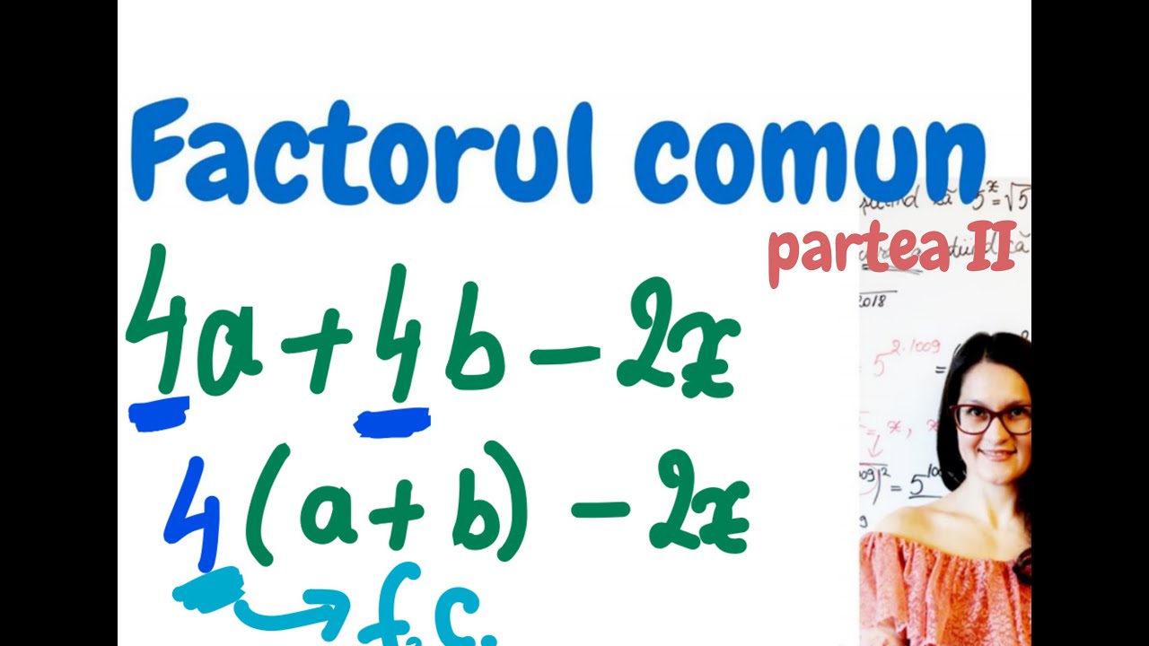 LECȚIA 20.2. Factorul comun Exercitii Clasa 5 #factorulcomun #matematicaclasa5