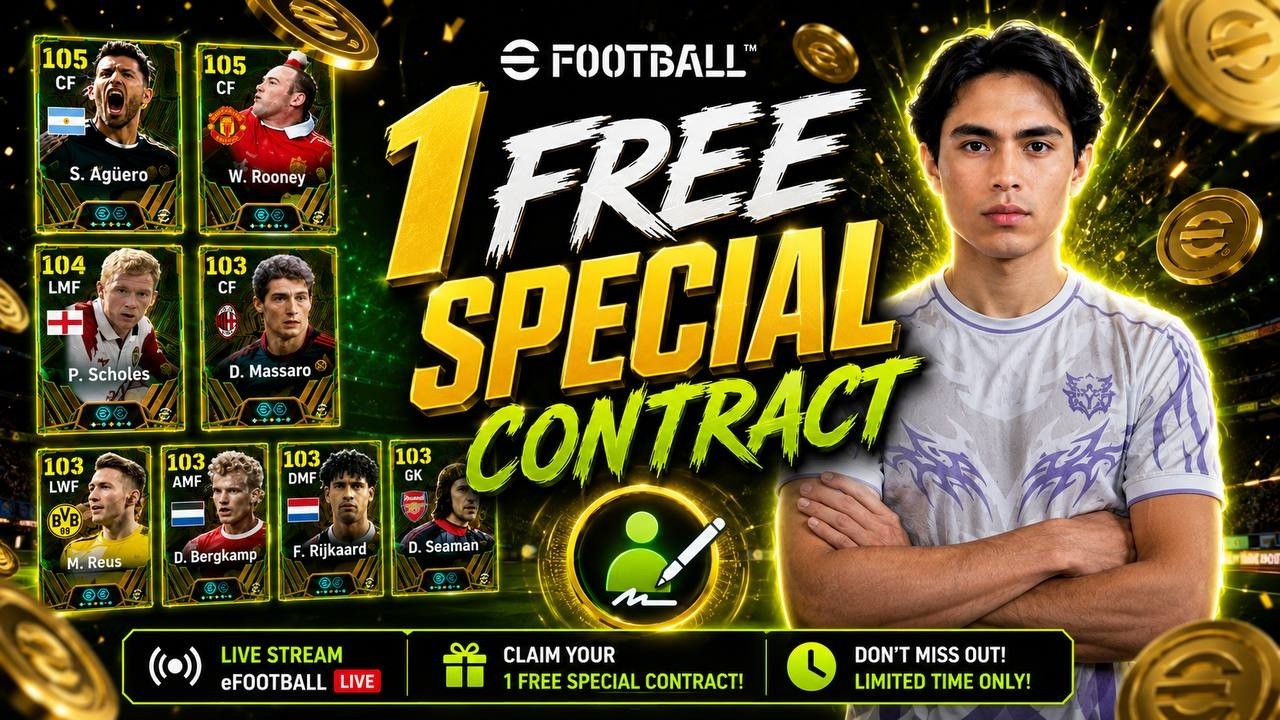 UPDATE EFOOTBALL 1 FREE SPECIAL CONTRACT