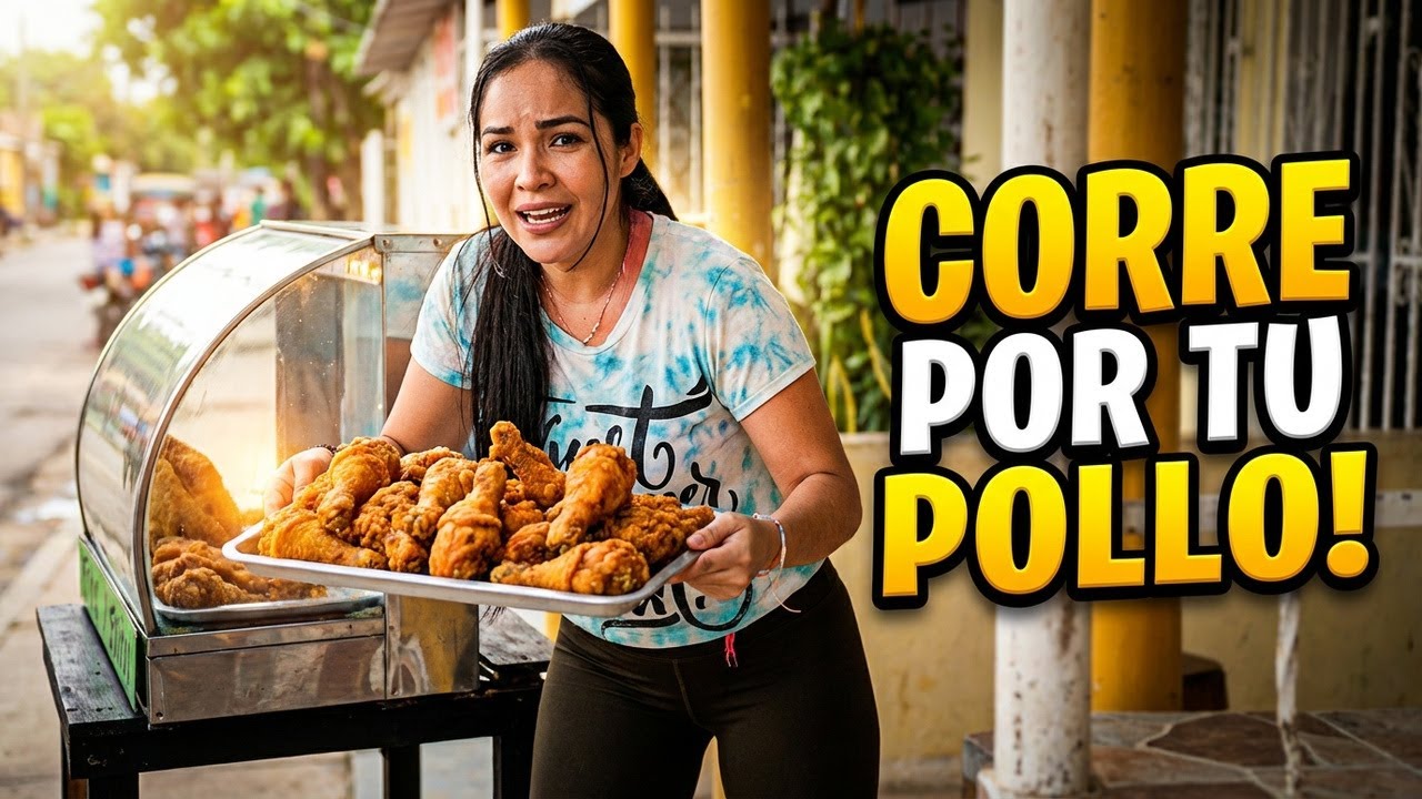 Corre 🏃‍♀️ con las presas de pollo 🍗 😂 Run 🏃‍♀️ with the chicken dams 🍗 😂 