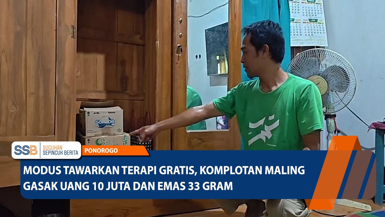 PONOROGO - Modus Tawarkan Terapi Gratis, Komplotan Maling Gasak Uang 10 Juta dan Emas 33 Gram