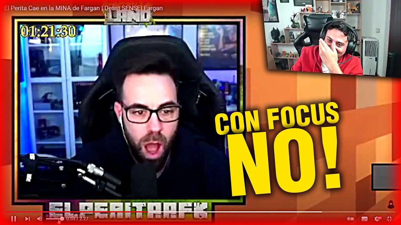 FARGAN reaccionando a la MINA y AMENAZA de PERITA jajaj