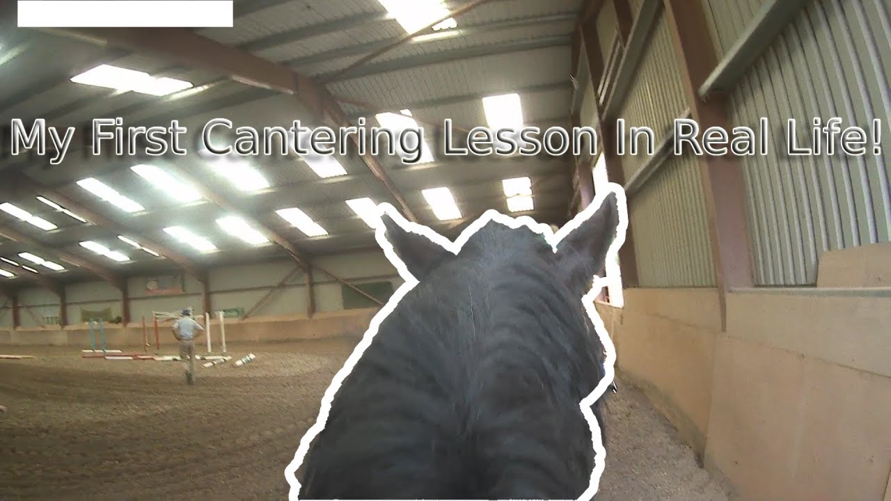 First Canter Lesson! Riding In Real Life - Gopro