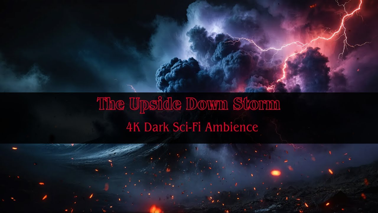 Into The Upside Down - Dark Storm Ambience 2 Hours - Sci Fi Drone - Music and Thunder
