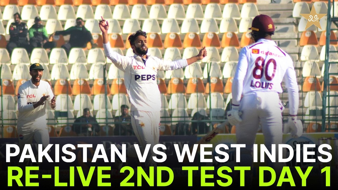 🔴 - 𝐑𝐄𝐋𝐈𝐕𝐄 | Pakistan vs West Indies | 2nd Test | Day 01 | Test Series 2025 | PCB | MR1K