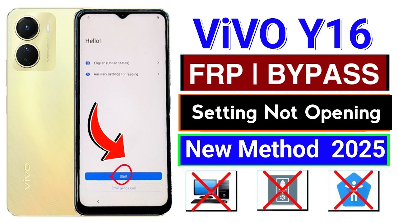 Vivo Y16 Frp Bypass ll Setting Not Open 2025 ll New Method Latest Security ll Without PC Tools ll