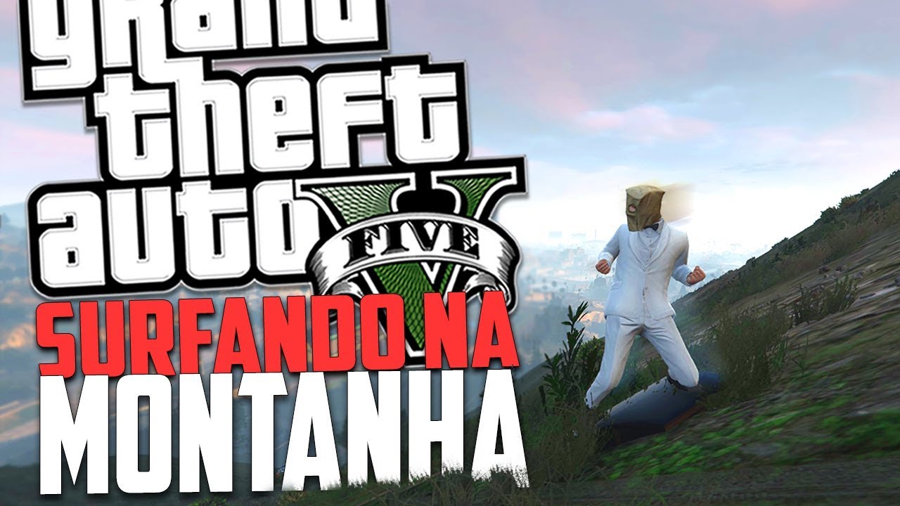 Surfando na Montanha (bug)! - GTA 5 Online Momentos Engraçados