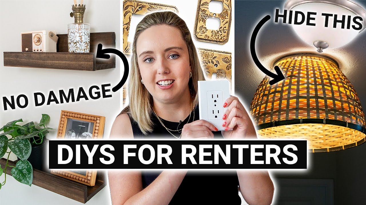 Quick & Easy Renter Friendly DIY Decor! 😱 (Removable + Damage-free Ideas)