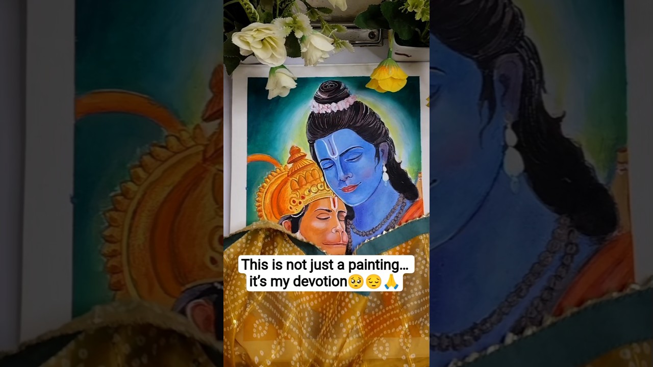 Tuesday Blessings | Shri Ram & Hanuman Ji Art😔🙏 