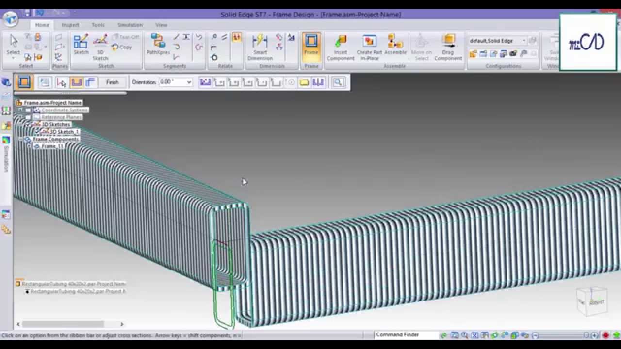 Phần mềm Solid Edge: Welment, Tube, Frame