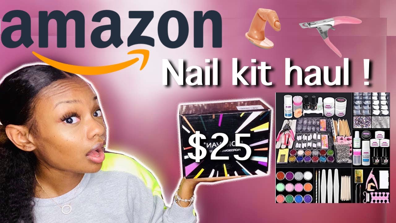 Распаковка набора для акриловых ногтей Amazon
