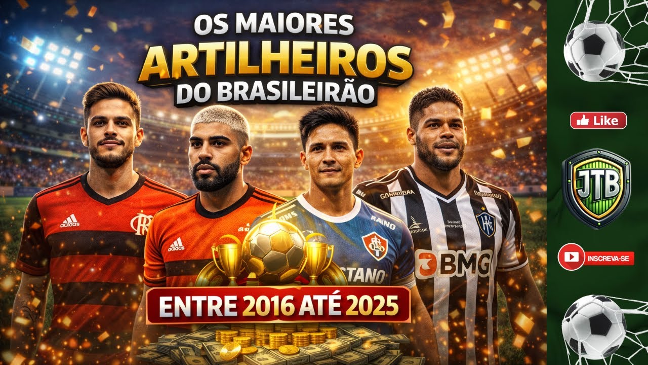 OS MAIORES ARTILHEIROS DO BRASILEIRÃO (2016–2025) 🔥 Quem Mais Fez Gols?
