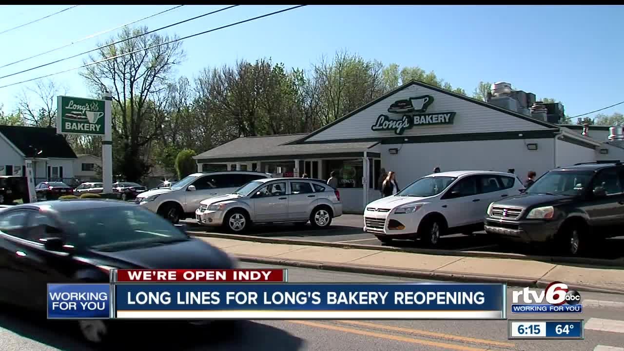We're Open Indy: Long lines for Long's Bakery reopening