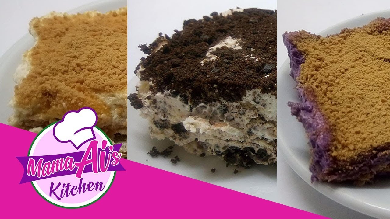 NO BAKE Refrigerator Cakes | Cookies and Cream | Ube Graham | Mango Graham