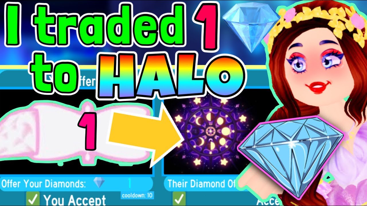 Я обменял 💎1 АЛМАЗ💎 на A HALO: ПОЛНАЯ серия ~Royale High Trading Challenge