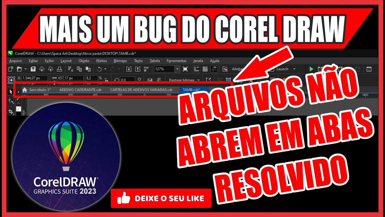 COREL DRAW 2023 NÃO ABRE ARQUIVOS EM ABAS COMO ANTIGAMENTE, COMO RESOLVER