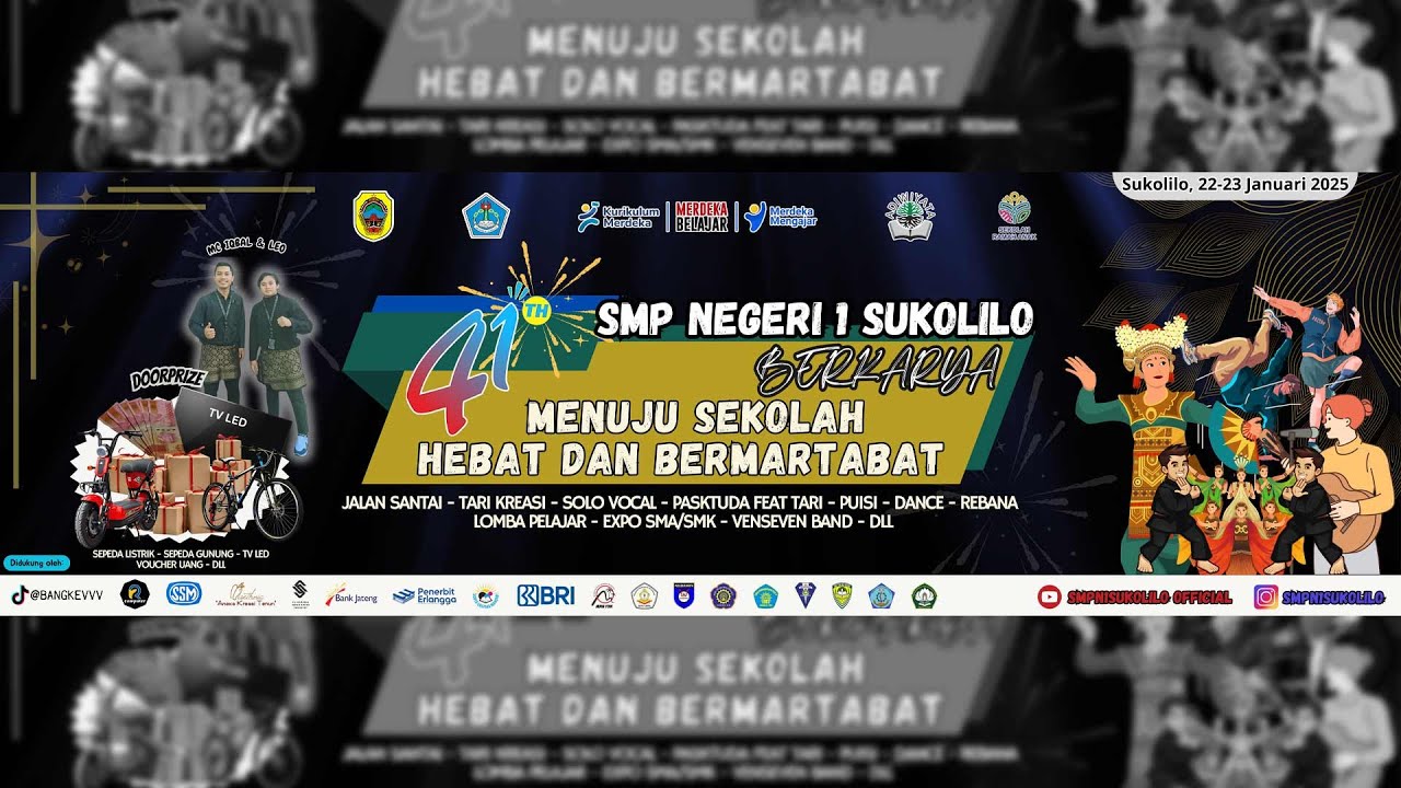 LIVE  41 TAHUN  SMP NEGERI 1 SUKOLILO  - BERKARYA MENUJU SEKOLAH HEBAT DAN BERMARTABAT ::