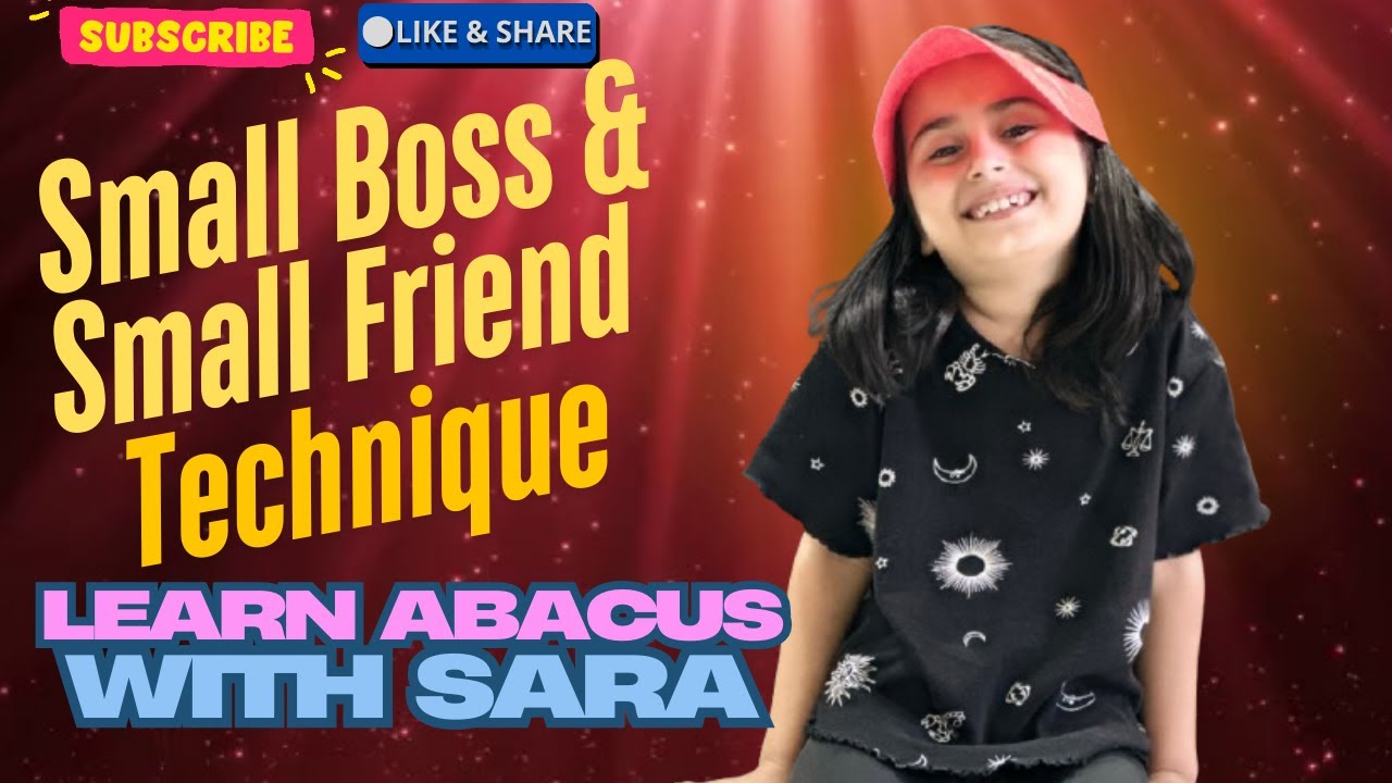 Learn Small Friend & Small Boss Technique | Fast Abacus Calculation with Sara Memon 🧮✨