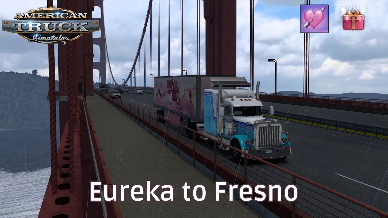 Eureka to Fresno - #CupidsExpress - Peterbuilt 389 - #AmericanTruckSimulator