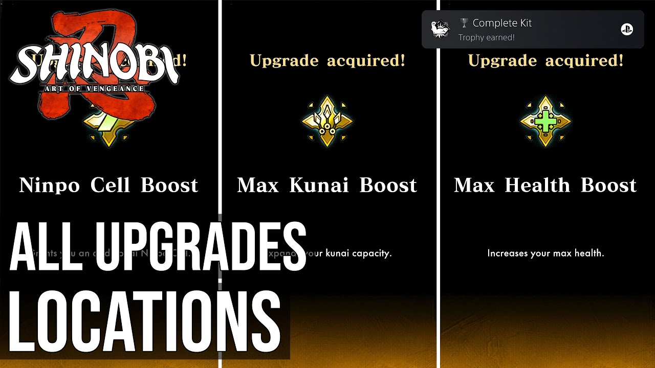 SHINOBI: Art of Vengeance - All Upgrade Locations (Max Health, Kunai and Ninpo Cell Boosts)