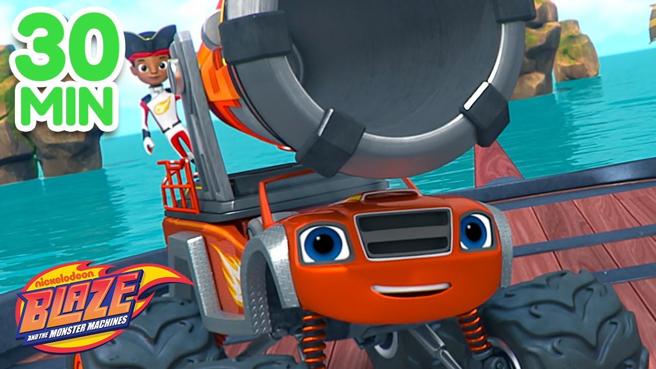 Cannon Blaze Rescues & Adventures! | 30 Minute Compilation | Blaze and the Monster Machines
