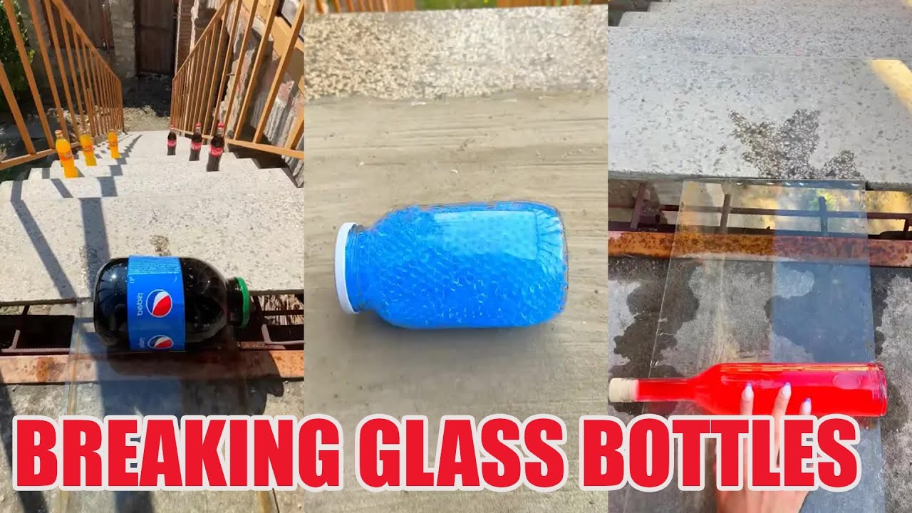 Breaking Glass Bottles & Balloon Drops 😱🔥 Crushing Crunchy & Soft Things! #asmr #satisfying