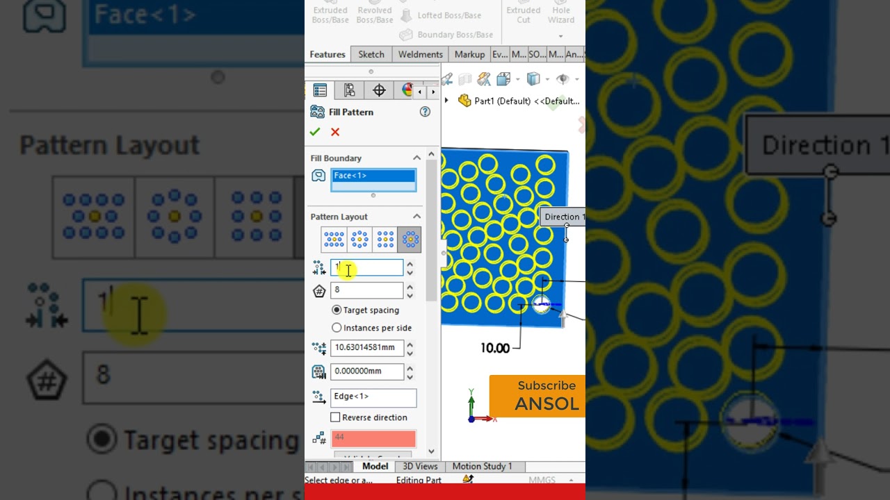 Solidworks fill pattern tutorial