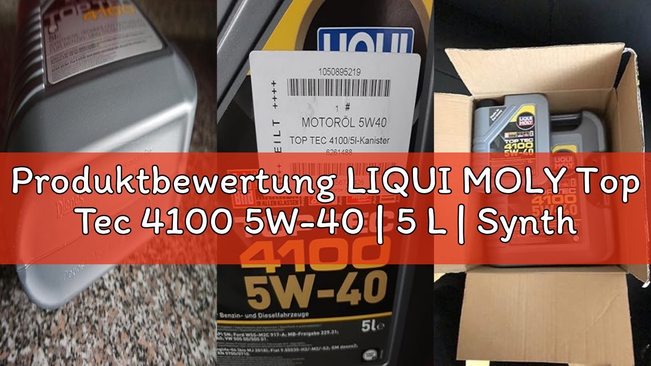 Produktbewertung LIQUI MOLY Top Tec 4100 5W-40 | 5 L | Synthesetechnologie Motoröl | Art.-Nr.: 3701,