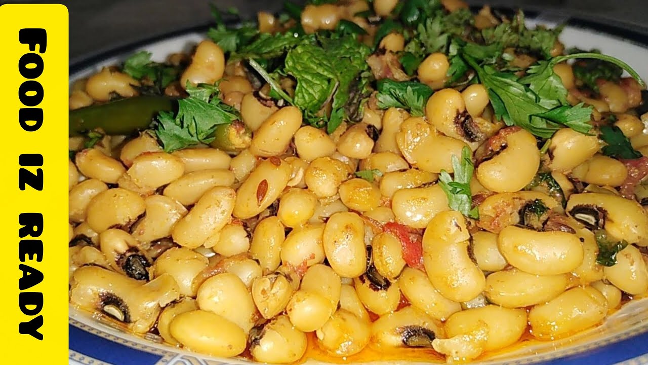 Bhuna Hua Lobia | Masalaydar Sufaid Lobia | Food iz ready |