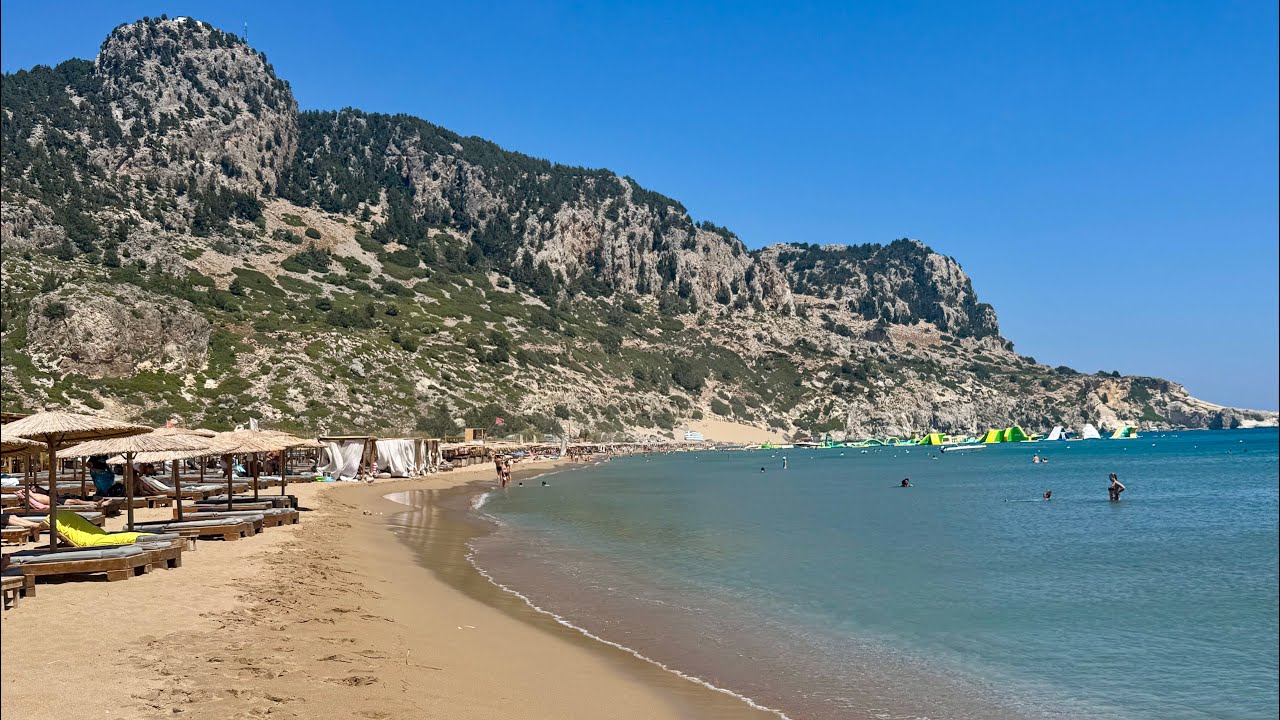 Tsampika beach in Rhodes island 