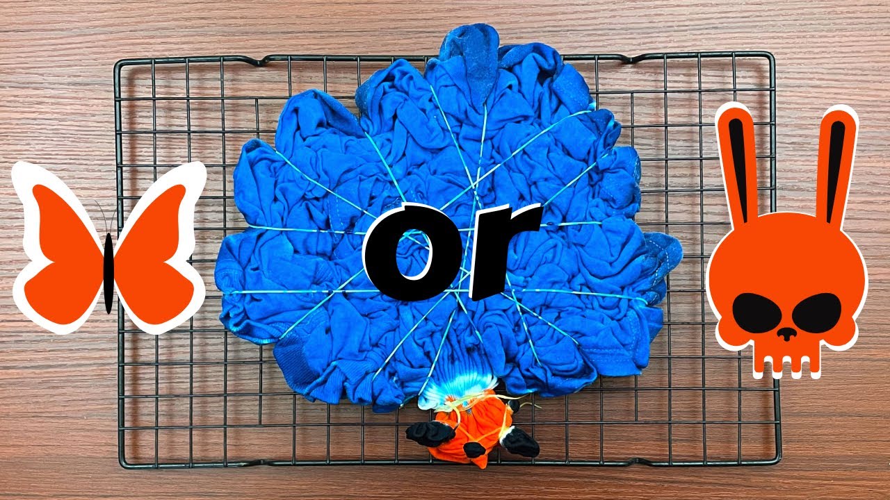 Tie-dye pattern : PRETTY BUTTERFLY or ZOMBIE BUNNY HEAD - Which Do You See?