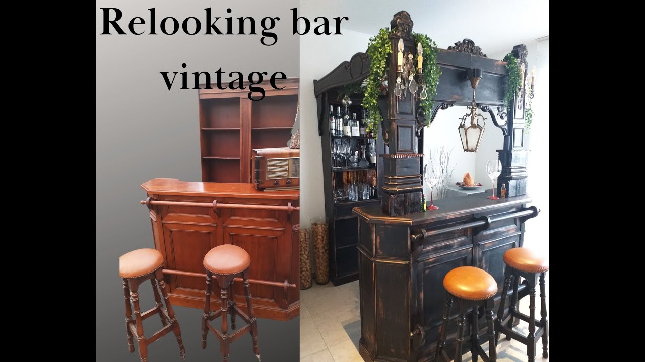 Transformation meuble vintage croisé avec des éléments de lits bateaux du 19ème bois palettes brûler