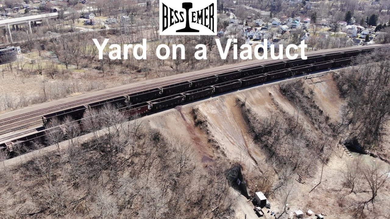 BESSEMER & LAKE ERIE YARD on a VIADUCT FILLED IN!!