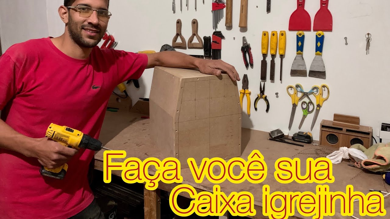 Como fazer caixa igrejinha pra torre de som, com 1 corneta e 2 Twitter