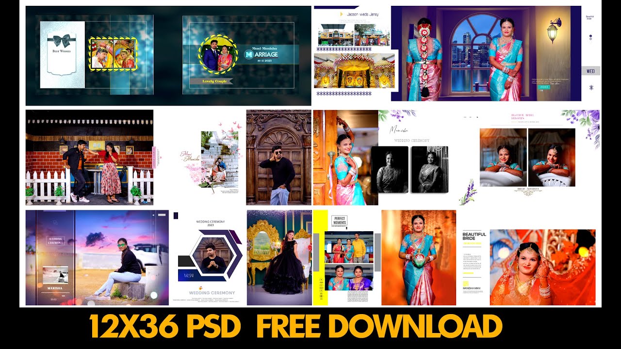 12x36 WEDDING ALBUM DESIGN || FREE DOWNLOAD || NEW DESIGN ||PART-02